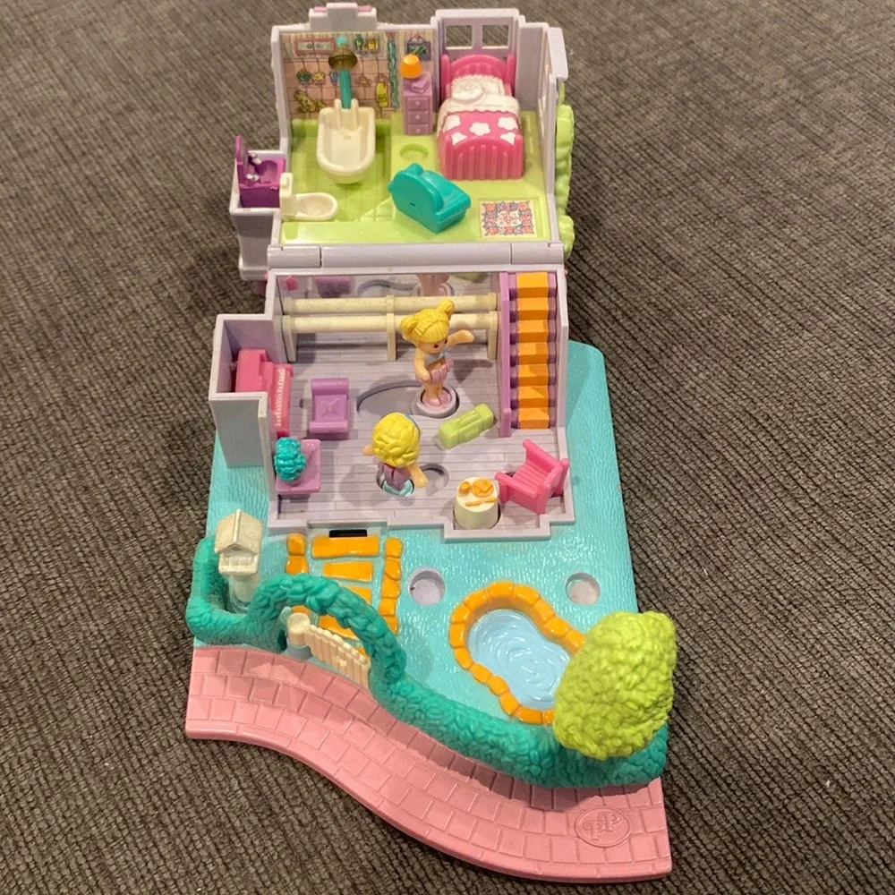 Vintage 1995 Polly Pocket Dance Studio Playset     kids girls dolls doll toy